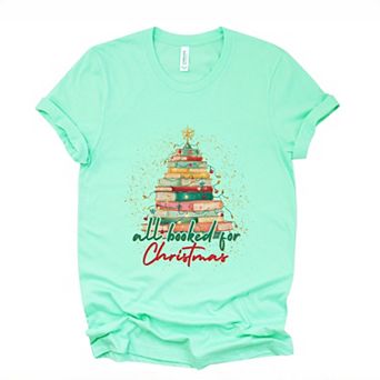 All Booked For Christmas Sparkle - Women's Short Sleeve Graphic T-Shirt