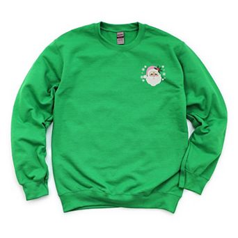 Embroidered Pink Santa Hat - Women's Graphic Sweatshirt