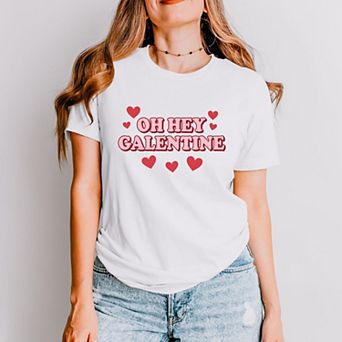 Oh Hey Galentine Hearts - Women's Short Sleeve Graphic T-Shirt