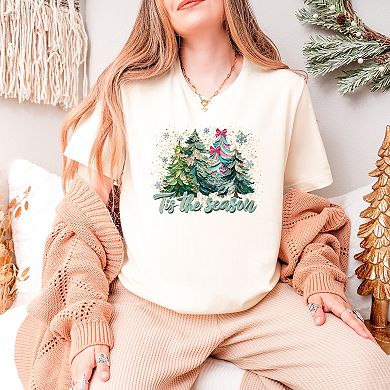 Tis The Season Painted Trees - Women's Short Sleeve Graphic T-Shirt