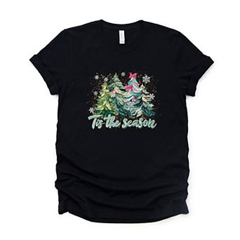 Tis The Season Painted Trees - Women's Short Sleeve Graphic T-Shirt