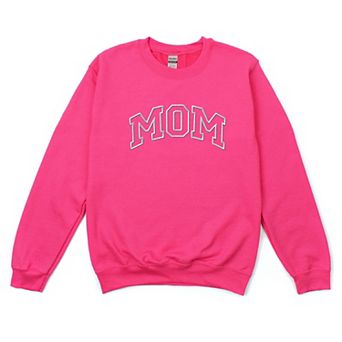 Embroidered Mom Varsity Outline - Women's Graphic Sweatshirt