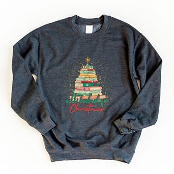 All Booked For Christmas Sparkle - Women's Graphic Sweatshirt