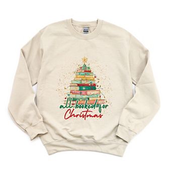 All Booked For Christmas Sparkle - Women's Graphic Sweatshirt