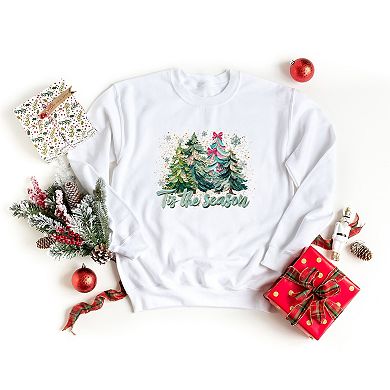 Tis The Season Painted Trees - Women's Graphic Sweatshirt
