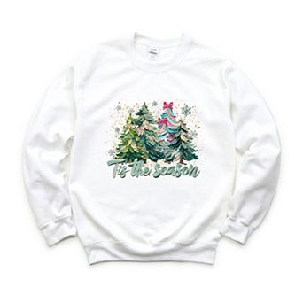 Tis The Season Painted Trees - Women's Graphic Sweatshirt