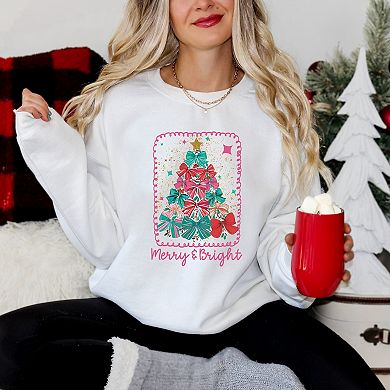 Merry & Bright Bow Tree - Women's Graphic Sweatshirt