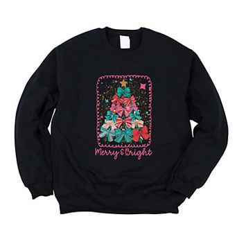 Merry & Bright Bow Tree - Women's Graphic Sweatshirt