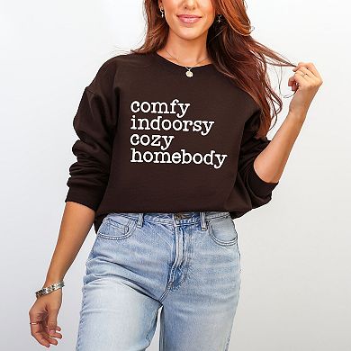 Comfy Indoorsy Cozy Homebody - Women's Graphic Sweatshirt