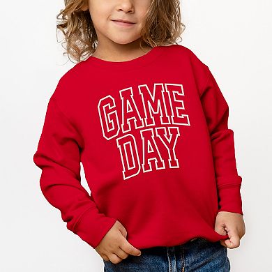 Embroidered Game Day Arched - Toddler Graphic Sweatshirt