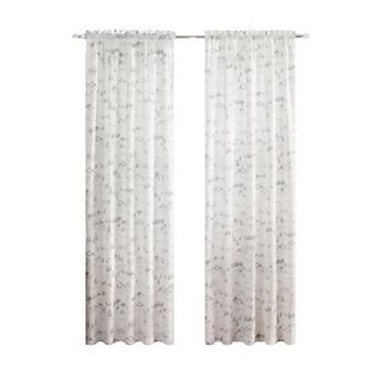 Mountain Vista 100% Polyester Tailored Rod Pocket Curtain Panels