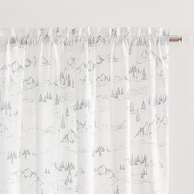 Mountain Vista 100% Polyester Tailored Rod Pocket Curtain Panels