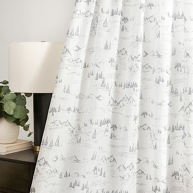 Mountain Vista 100% Polyester Tailored Rod Pocket Curtain Panels