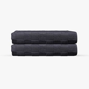 Waffle Terry 2 pc Turkish Bath Towels Set