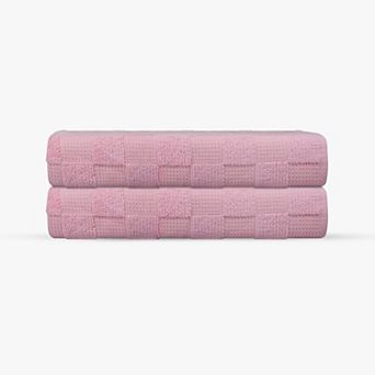 Waffle Terry 2 pc Turkish Bath Towels Set
