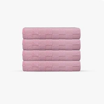 Waffle Terry 4 pc Turkish Wash Towels Set