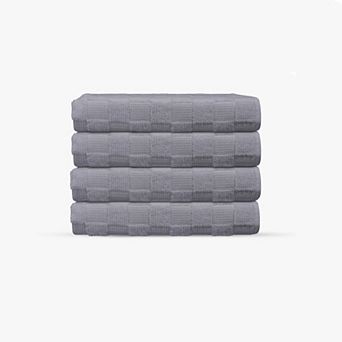 Waffle Terry 4 pc Turkish Wash Towels Set