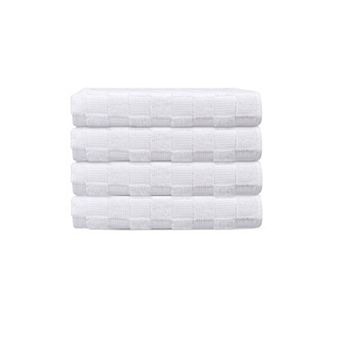 Waffle Terry 4 pc Turkish Wash Towels Set