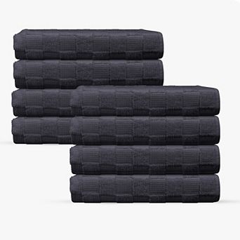 Waffle Terry 8 pc Turkish Hand Towels Set