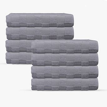 Waffle Terry 8 pc Turkish Hand Towels Set