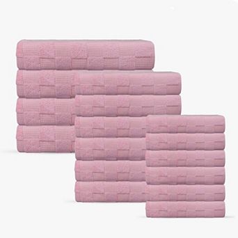 Waffle Terry 16 pc Turkish Towels Set