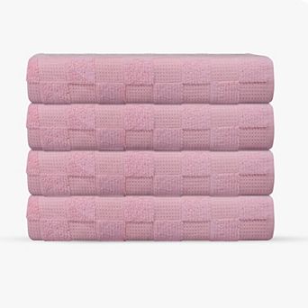 Waffle Terry 4 pc Turkish Bath Towels Set