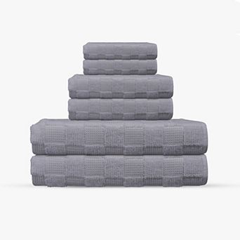 Waffle Terry 6 pc Turkish Towels Set