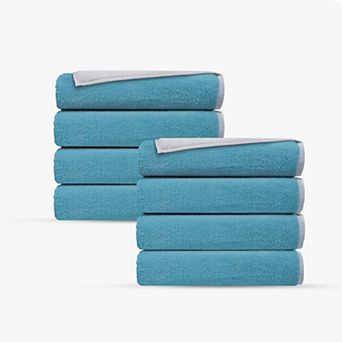 Double Face 8 pc Turkish Wash Towels Set