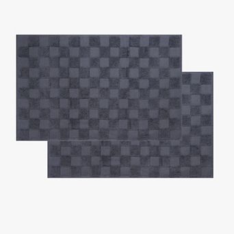 Waffle Terry 2 pc Turkish Bath Mat Set