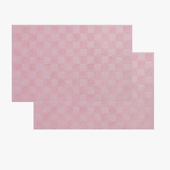 Waffle Terry 2 pc Turkish Bath Mat Set