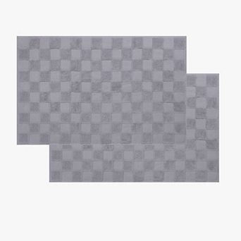 Waffle Terry 2 pc Turkish Bath Mat Set