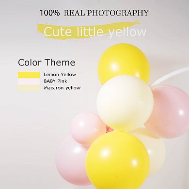 Yellow Balloons Arch Kit 126Pcs Lemon Balloon Garland for Bridal or Shower