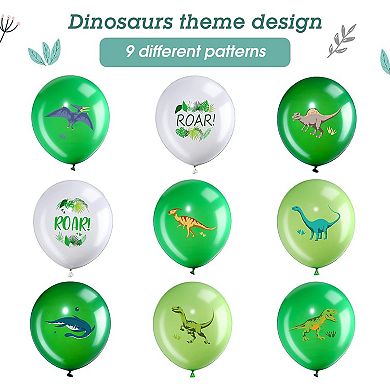 Dinosaur Balloons 33 pcs for Jungle Themed Birthday Party Decorations