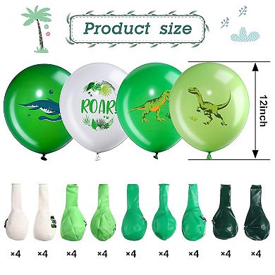 Dinosaur Balloons 33 pcs for Jungle Themed Birthday Party Decorations