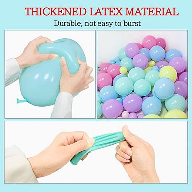Rainbow Balloon Garland Arch Kit with Assorted Pastel Latex Balloons 219-Piece for Party Decorations