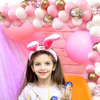 Pink Gold Confetti Balloons 60 pcs for Proposal, Wedding & Birthday Party Decor