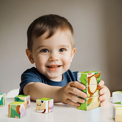 Contixo ST10 Magnetic Jungle Animal Puzzle Blocks, 25-Piece STEM Learning Toy, 6-in-1 for Kids 3+