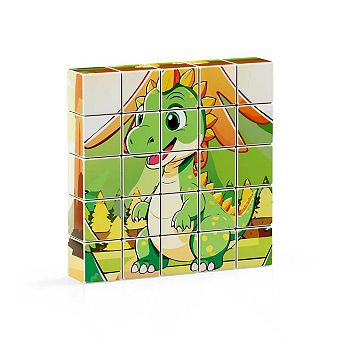 Contixo ST9 25 pc Magnetic Dinosaur Blocks 6 Puzzles in One, STEM Learning Toy for Kids Ages 3+