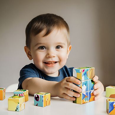 Contixo ST9 25-Piece Magnetic Dinosaur Blocks 6 Puzzles in One, STEM Learning Toy for Kids Ages 3+