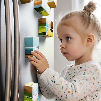 Contixo ST9 25-Piece Magnetic Dinosaur Blocks 6 Puzzles in One, STEM Learning Toy for Kids Ages 3+