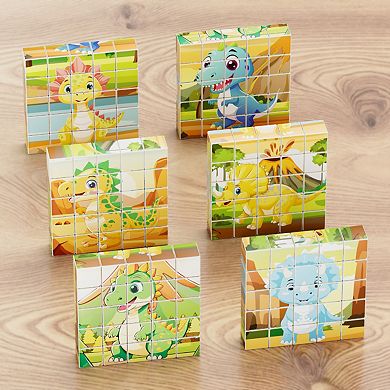 Contixo ST9 25-Piece Magnetic Dinosaur Blocks 6 Puzzles in One, STEM Learning Toy for Kids Ages 3+