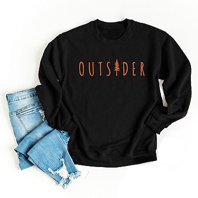 Embroidered Outsider Tree - Women's Graphic Sweatshirt