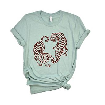 Two Tigers - Women's Short Sleeve Graphic T-Shirt