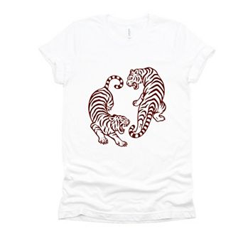Two Tigers - Women's Short Sleeve Graphic T-Shirt