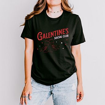 Galentine's Social Club Glitter - Women's Short Sleeve Graphic T-Shirt