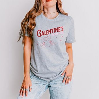 Galentine's Social Club Glitter - Women's Short Sleeve Graphic T-Shirt
