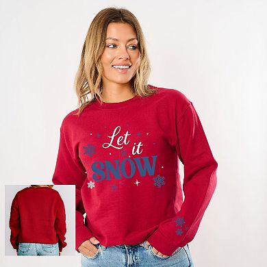 Let It Snow Snowflakes - Women's Graphic Sweatshirt