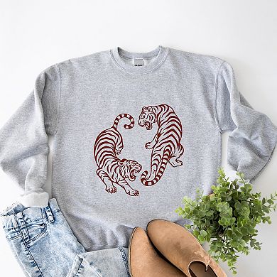 Two Tigers - Women's Graphic Sweatshirt
