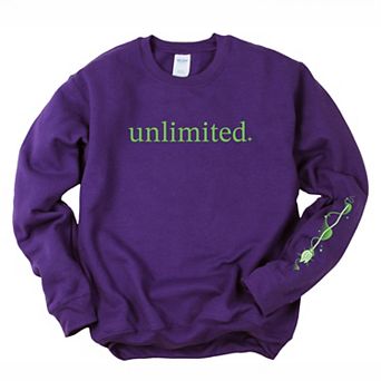 Unlimited Green Broom Front & Full Sleeve Design - Women's Graphic Sweatshirt