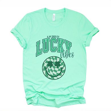 S.W.Smiley Lucky Vibes Smiley - Women's Short Sleeve Graphic T-Shirt